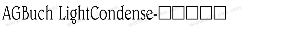 AGBuch LightCondense字体转换